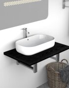 vidaXL Обзавеждане за баня черно 60x40x163 см
