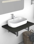 vidaXL Обзавеждане за баня сиво 60x40x163 см