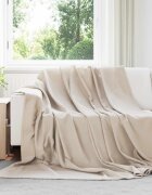 vidaXL Одеала за хвърляне 6 бр. Бежово 270 x 240 см 5.08 kg Мека вълна