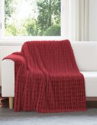 vidaXL Одеала за хвърляне 6 бр. Бордо червен 200 x 150 cm 4.5 kg
