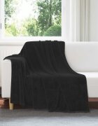 vidaXL Одеала за хвърляне 6 бр. Черно 150 x 200 cm 4.68 kg Мека вълна