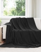 vidaXL Одеала за хвърляне 6 бр. Черно 220 x 240 cm 8.24 kg Мека вълна