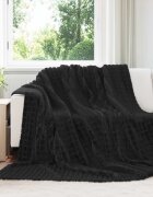 vidaXL Одеала за хвърляне 6 бр. Черно 240 x 220 cm 8.63 kg Мека вълна