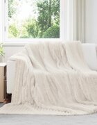vidaXL Одеала за хвърляне 6 бр. Кремаво 240 x 220 cm 8.76 kg