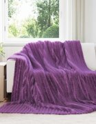 vidaXL Одеала за хвърляне 6 бр. Лилаво 270 x 240 см 9.15 kg Мека вълна