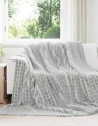 vidaXL Одеала за хвърляне 6 бр. Сив 240 x 220 cm 7.71 kg Мека вълна