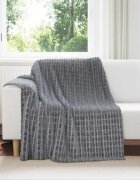 vidaXL Одеала за хвърляне 6 бр. Тъмен сив 200 x 150 cm 4.5 kg