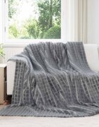 vidaXL Одеала за хвърляне 6 бр. Тъмен сив 240 x 220 cm 9.17 kg