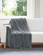 vidaXL Одеала за хвърляне 6 бр. Тъмносиво 130 x 150 cm 3.04 kg