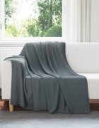 vidaXL Одеала за хвърляне 6 бр. Тъмносиво 200 x 150 cm 2.61 kg