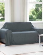 vidaXL Одеала за хвърляне 6 бр. Тъмносиво 280 x 210 см 4.88 kg