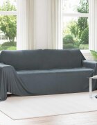 vidaXL Одеала за хвърляне 6 бр. Тъмносиво 350 x 270 см 8.09 kg