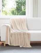 vidaXL Одеяло Бежово 130 x 150 cm 0.5 kg Мека вълна