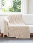 vidaXL Одеяло Бежово 150 x 200 cm 0.75 kg Мека вълна