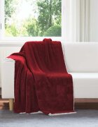 vidaXL Одеяло Бордо червен 130 x 150 cm 1 kg Мека вълна