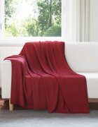 vidaXL Одеяло Бордо червен 200 x 150 cm 0.45 kg Мека вълна