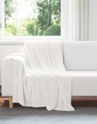 vidaXL Одеяло Бяло 130 x 150 cm 0.51 kg Мека вълна