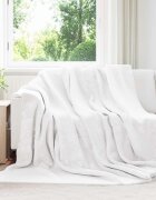 vidaXL Одеяло Бяло 220 x 240 cm 2.67 kg Мека вълна