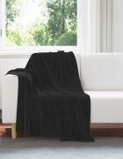 vidaXL Одеяло Черно 130 x 150 cm 0.51 kg Мека вълна