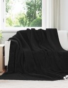 vidaXL Одеяло Черно 220 x 240 cm 2.67 kg Мека вълна