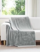 vidaXL Одеяло Сиво 150 x 200 cm 1.64 kg Мека вълна