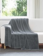 vidaXL Одеяло Тъмносиво 150 x 200 cm 0.78 kg Мека вълна