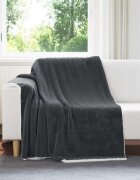 vidaXL Одеяло Тъмносиво 150 x 200 cm 1.64 kg Мека вълна