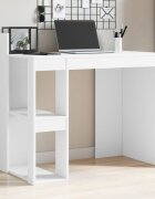 vidaXL Офис бюро бяло 1035x565x94 см инженерно дърво