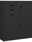 vidaXL Офис шкаф антрацит 90x40x102 см стомана