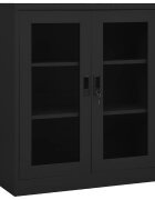 vidaXL Офис шкаф антрацит 90x40x105 см стомана