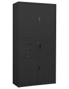 vidaXL Офис шкаф антрацит 90x40x180 см стомана