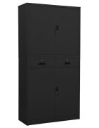 vidaXL Офис шкаф антрацит 90x40x180 см стомана