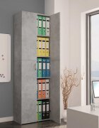 vidaXL Офис шкаф бетонно сив 60x32x190 см инженерно дърво