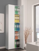 vidaXL Офис шкаф бял 60x32x190 см инженерно дърво