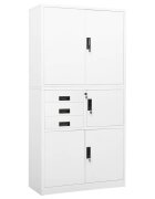 vidaXL Офис шкаф бял 90x40x180 см стомана