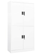vidaXL Офис шкаф бял 90x40x180 см стомана