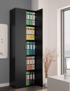 vidaXL Офис шкаф черен 60x32x190 см инженерно дърво