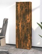 vidaXL Офис шкаф опушен дъб 60x32x190 см инженерно дърво