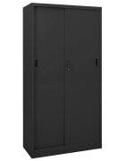 vidaXL Офис шкаф с плъзгаща се врата антрацит 90x40x180 см стомана