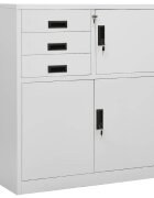 vidaXL Офис шкаф светлосив 90x40x102 см стомана