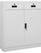 vidaXL Офис шкаф светлосив 90x40x102 см стомана