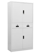 vidaXL Офис шкаф светлосив 90x40x180 см стомана