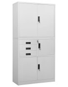 vidaXL Офис шкаф светлосив 90x40x180 см стомана