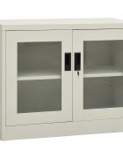 vidaXL Офис шкаф светлосив 90x40x70 см стомана