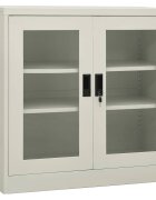 vidaXL Офис шкаф светлосив 90x40x90 см стомана