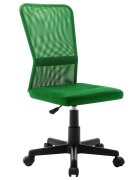 vidaXL Офис стол зелен 44x52x100 см мрежест плат