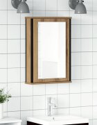 vidaXL Огледален шкаф за баня 42x12x60 cm Инженерна дървесина