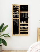 vidaXL Огледален шкаф за бижута стенен монтаж 30x85x106 см