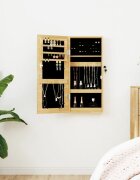vidaXL Огледален шкаф за бижута стенен монтаж 30x85x67 см