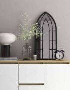 vidaXL Огледало черно 70x30 см желязо за употреба на закрито